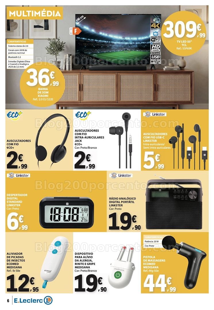 Antevisão Folheto E-LECLERC Bazar Promoções de 16 a 29 julho